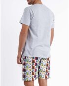 Pyjama T-Shirt & Short Cyprien gris